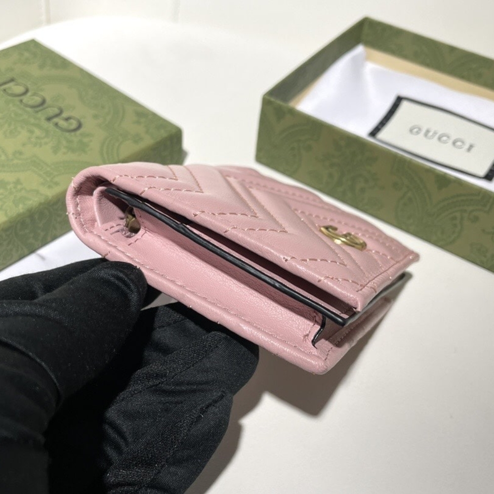 GUCCI GG MARMONT CARD CASE WALLET PINK 11CM 466492 DTD1T 6433 - Image 6