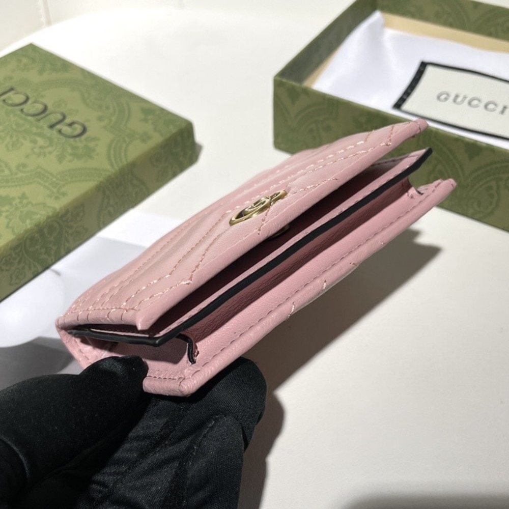 GUCCI GG MARMONT CARD CASE WALLET PINK 11CM 466492 DTD1T 6433 - Image 7