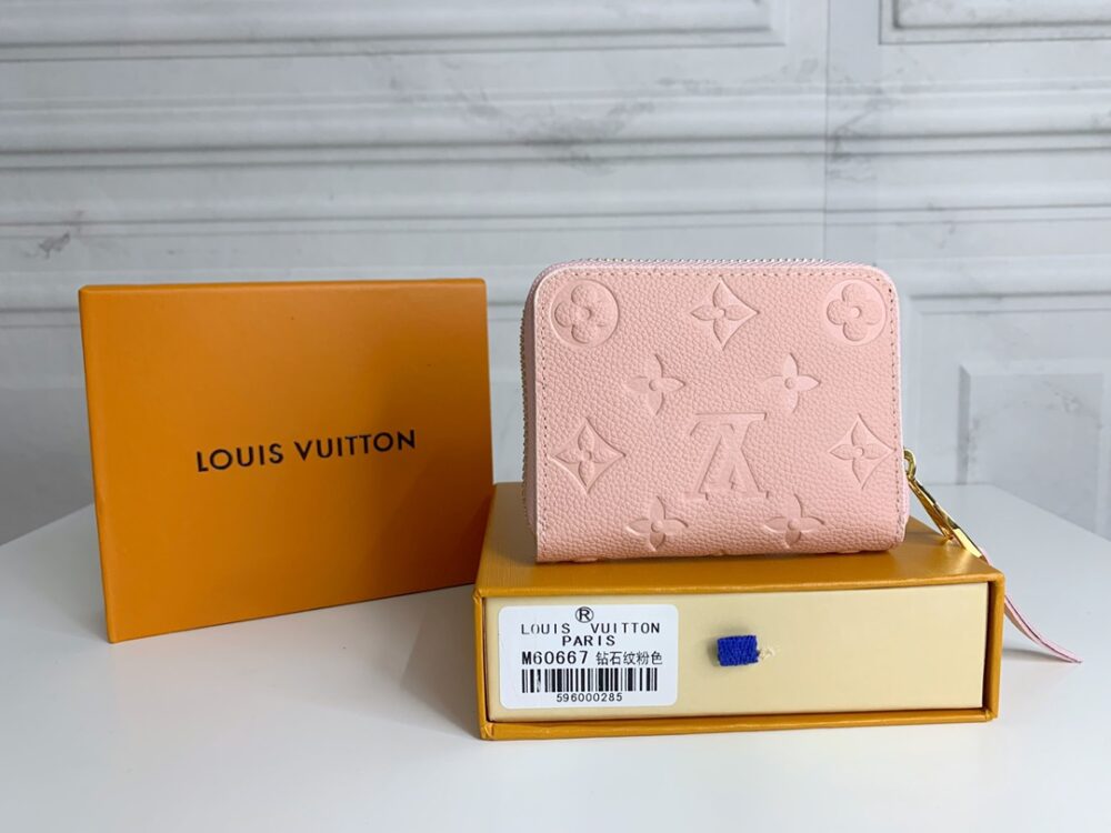 LOUIS VUITTON ZIPPY COIN PURSE MONOGRAM EMPREINTE LIGHT PINK 11CM M60067 - Image 5