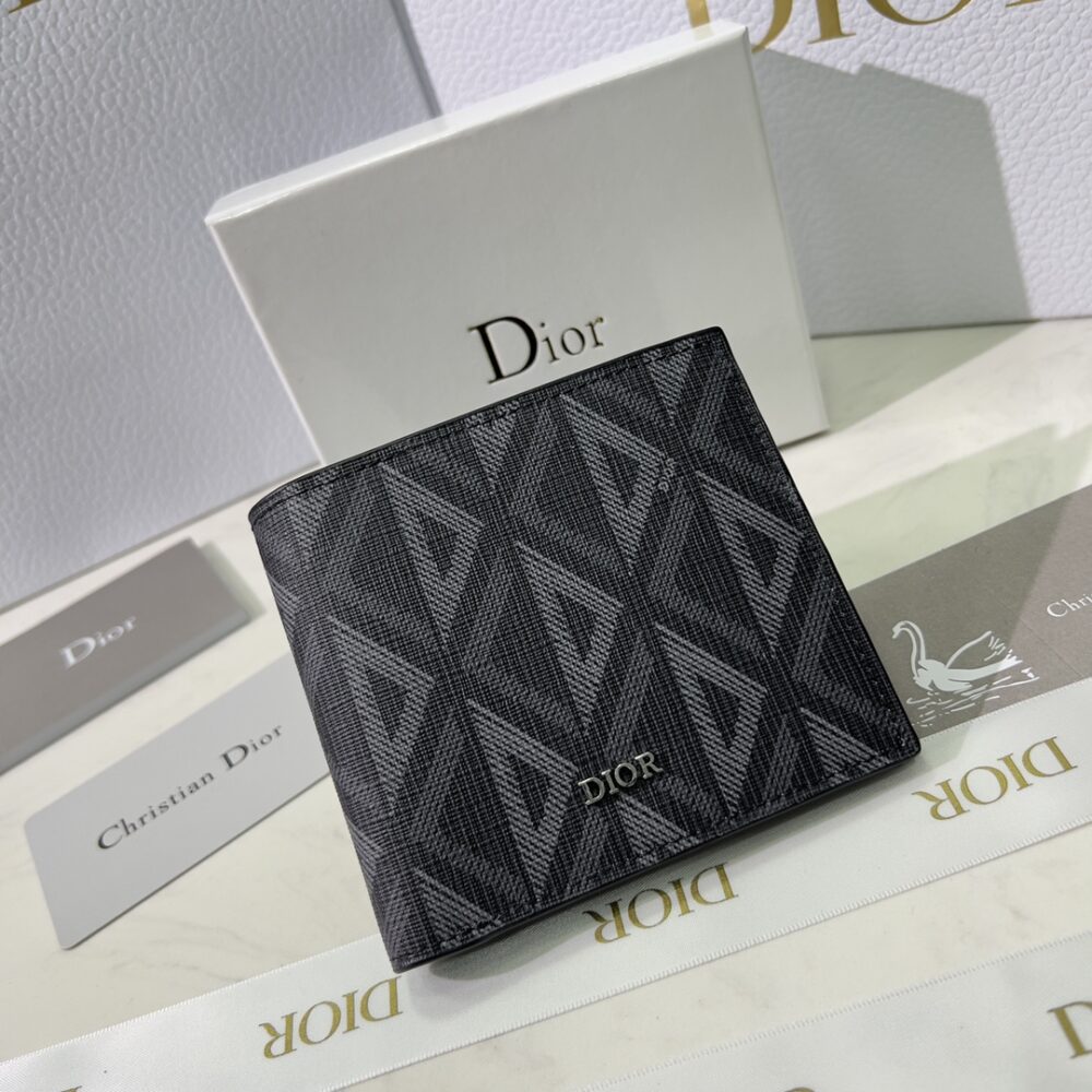 Alternative view of DIOR WALLET BLACK CD DIAMOND CANVAS 11CM 2ESBH027DCO H43E