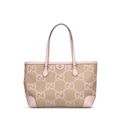GUCCI OPHIDIA JUMBO GG MEDIUM TOTE BEIGE AND PINK 38CM 631685 UKMBG 8480