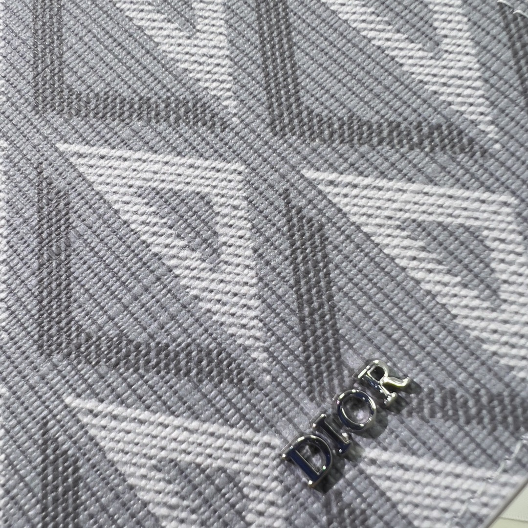 DIOR WALLET GREY CD DIAMOND CANVAS 11CM - Image 5