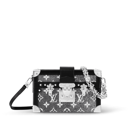 LOUIS VUITTON PETITE MALLE BLACK AND GREY 19CM M21462