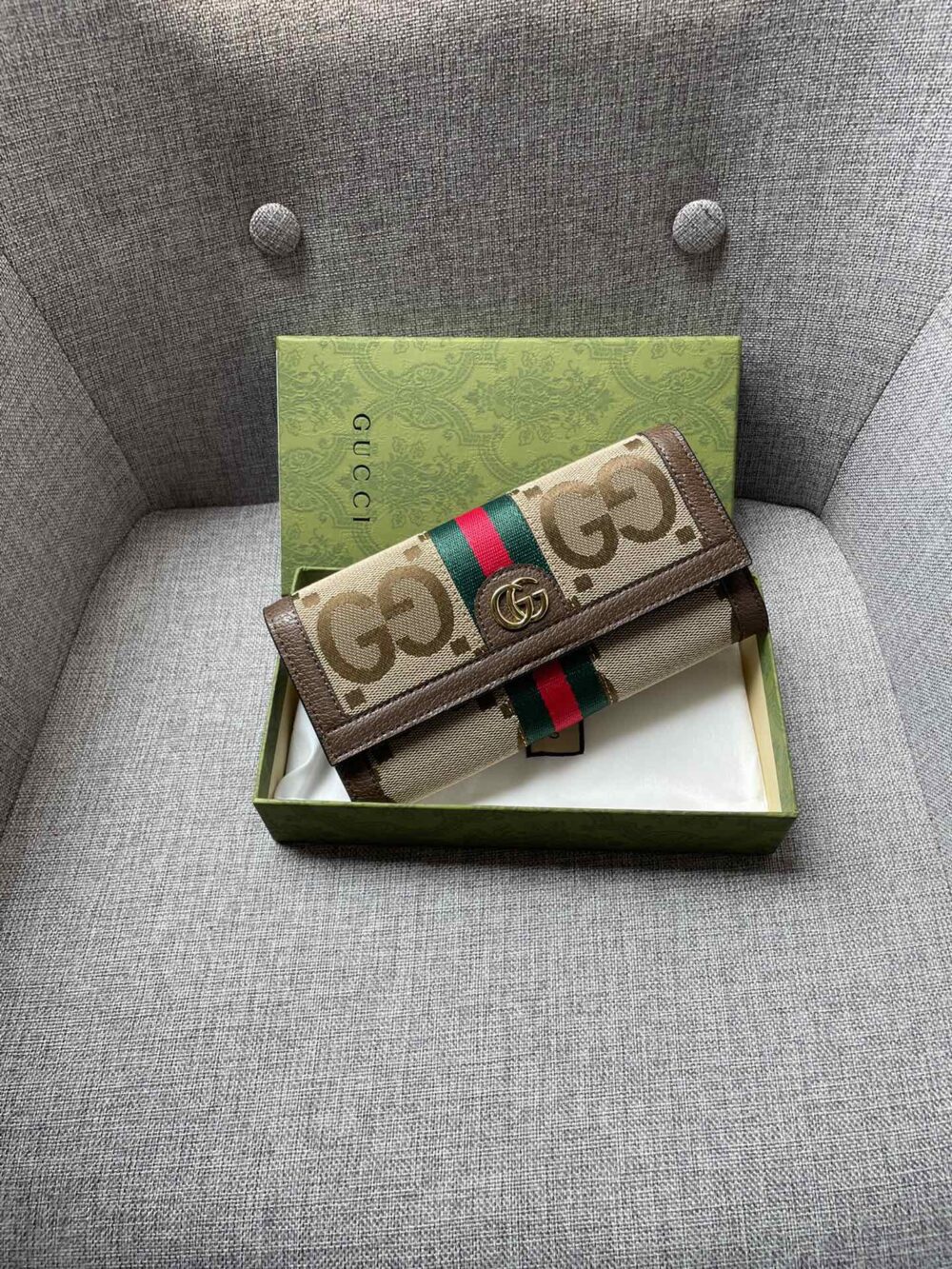 GUCCI OPHIDIA UKMDG WALLET BEIGE 19CM 523153 UKMDG 2570 - Image 10