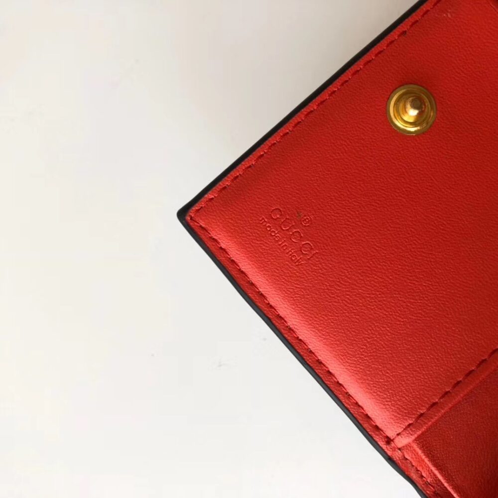 GUCCI GG SUPREME PADLOCK WALLET RED AND BEIGE 11.5CM 453355 - Image 6