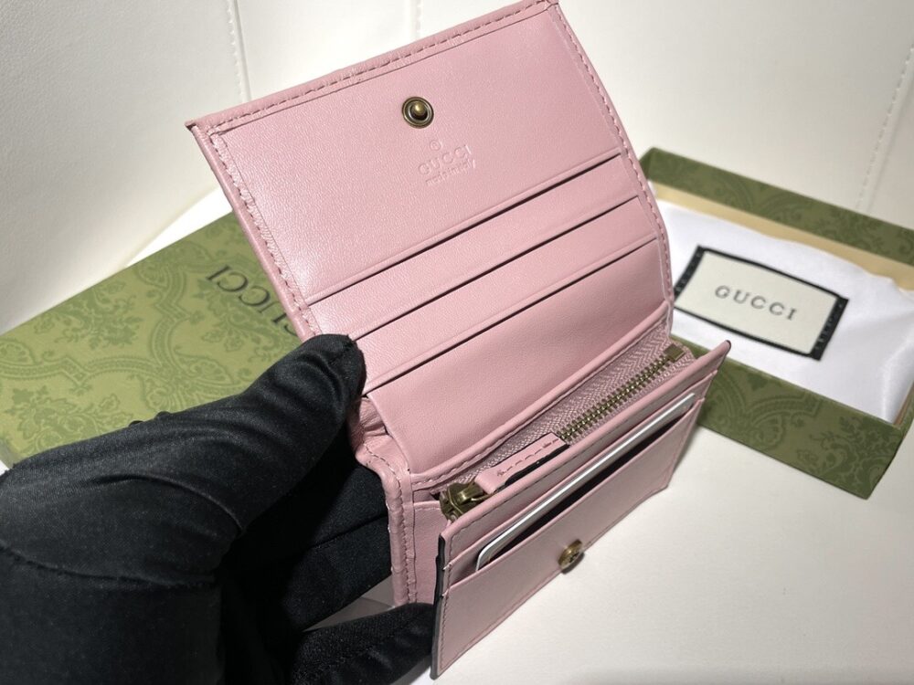 GUCCI MARMONT CARD CASE WALLET 11CM PINK 466492 DTD1T 6433 - Image 3