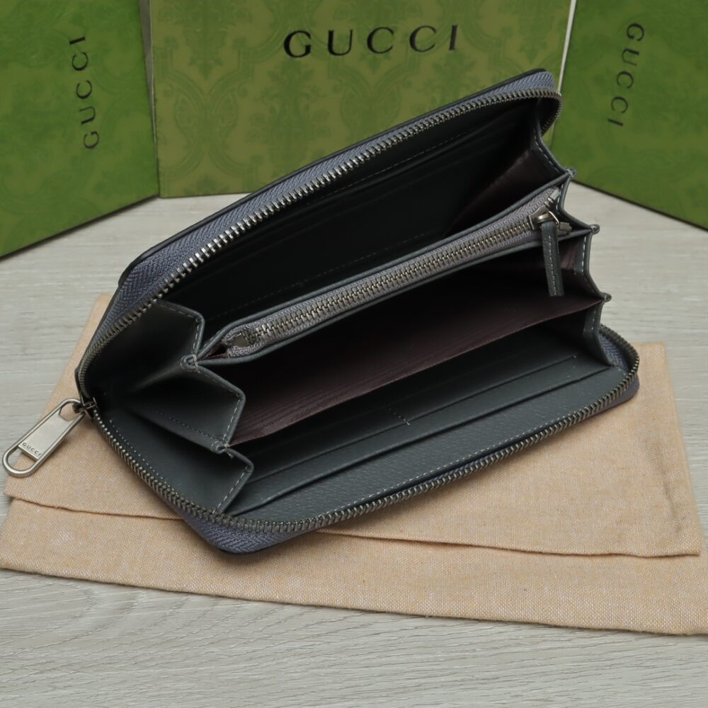 GUCCI OPHIDIA GG CARD CASE HOLDER GRAY 19CM ‎734943 UULBN 1244 - Image 3