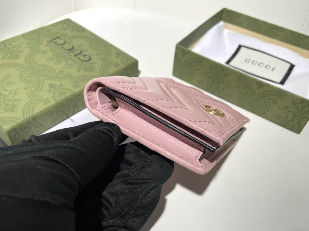 GUCCI MARMONT CARD CASE WALLET 11CM PINK 466492 DTD1T 6433 - Image 4