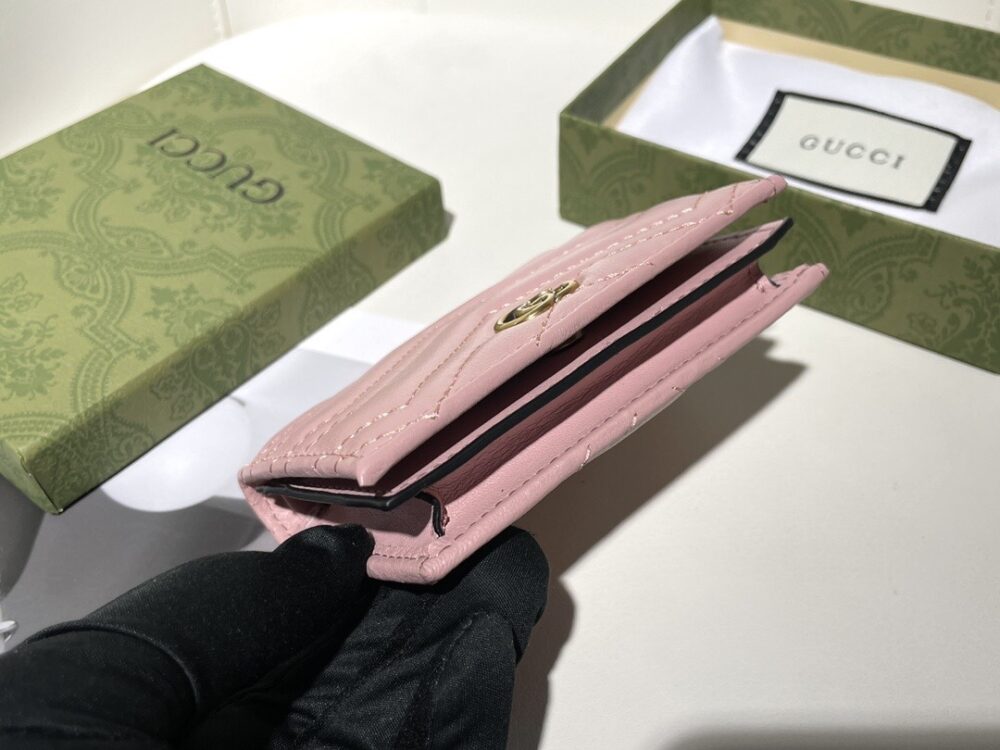 GUCCI MARMONT CARD CASE WALLET 11CM PINK 466492 DTD1T 6433 - Image 5