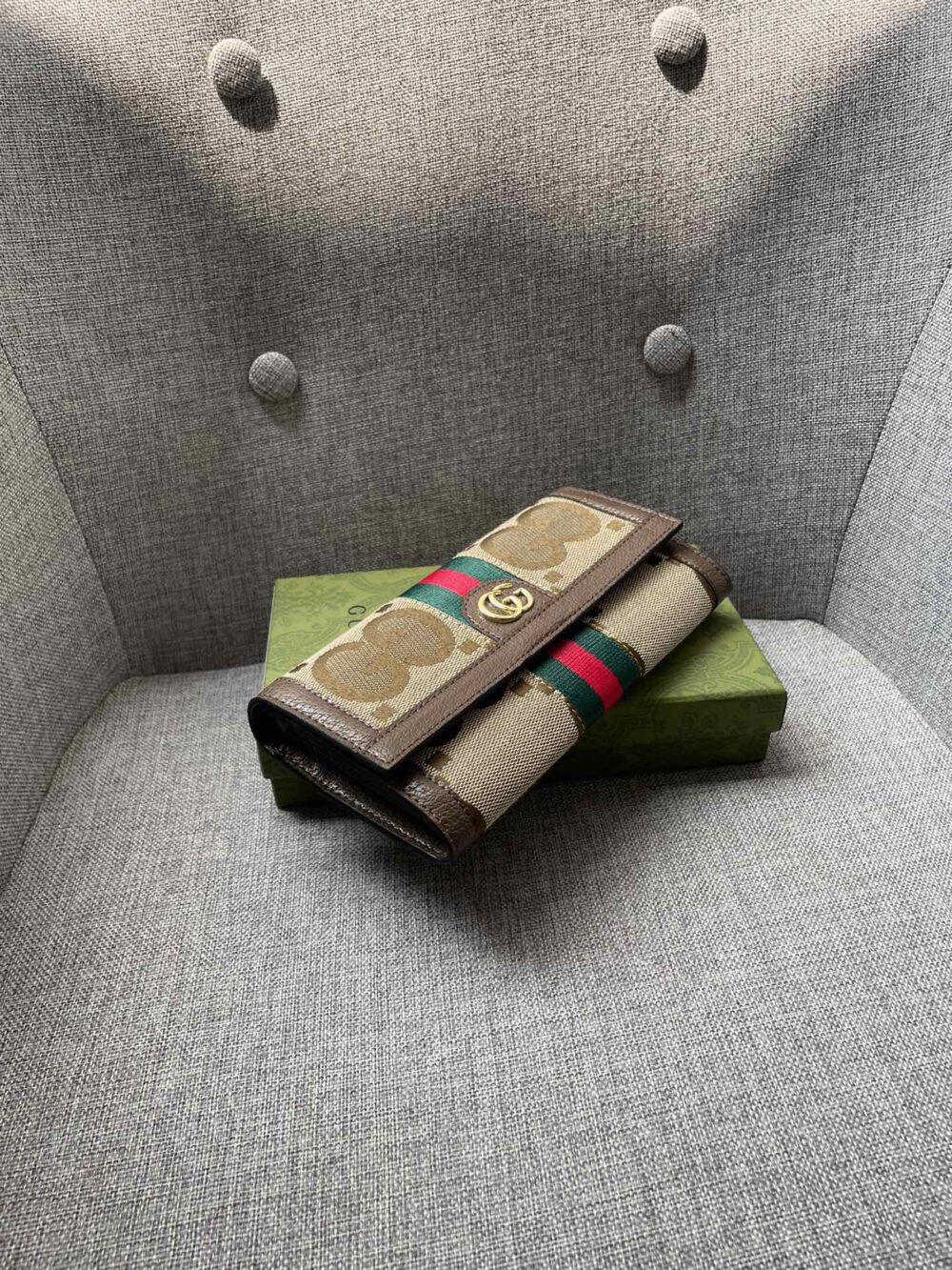 GUCCI OPHIDIA UKMDG WALLET BEIGE 19CM 523153 UKMDG 2570 - Image 6