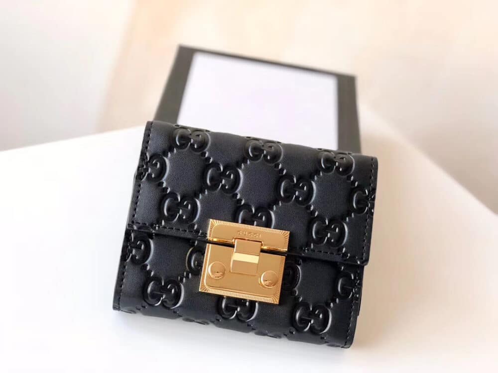 GUCCI PADLOCK WALLET BLACK 11.5CM 455658 - Image 6