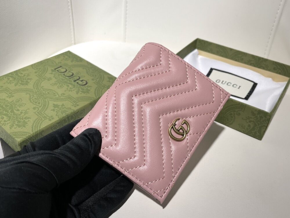 GUCCI MARMONT CARD CASE WALLET 11CM PINK 466492 DTD1T 6433 - Image 6