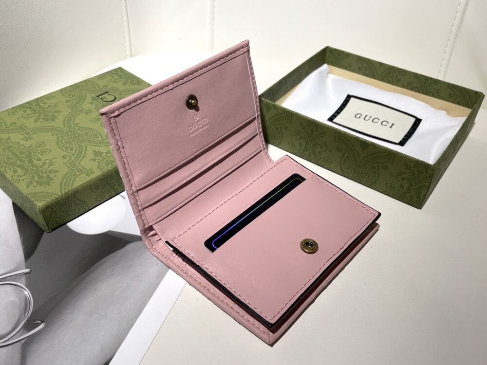 GUCCI MARMONT CARD CASE WALLET 11CM PINK 466492 DTD1T 6433 - Image 7