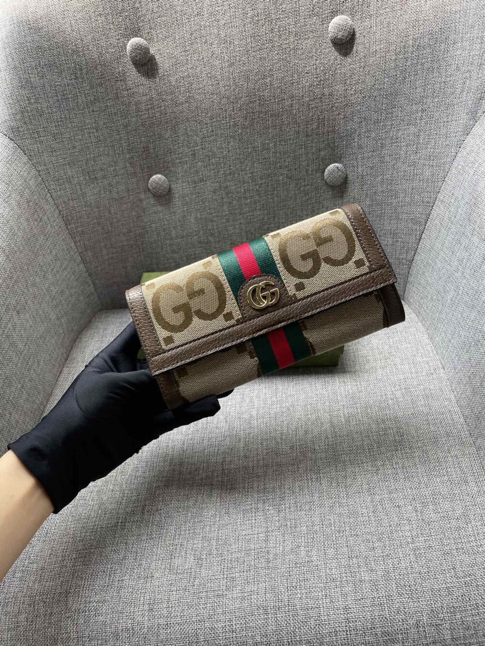 GUCCI OPHIDIA UKMDG WALLET BEIGE 19CM 523153 UKMDG 2570 - Image 9
