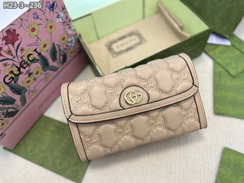 GUCCI GG MATELASSÉ WALLET BEIGE 23CM - Image 3