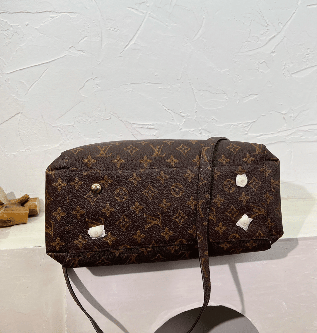 LOUIS VUITTON MONTAIGNE MM MONOGRAM COATED CANVAS BROWN 33CM M41056 - Image 6
