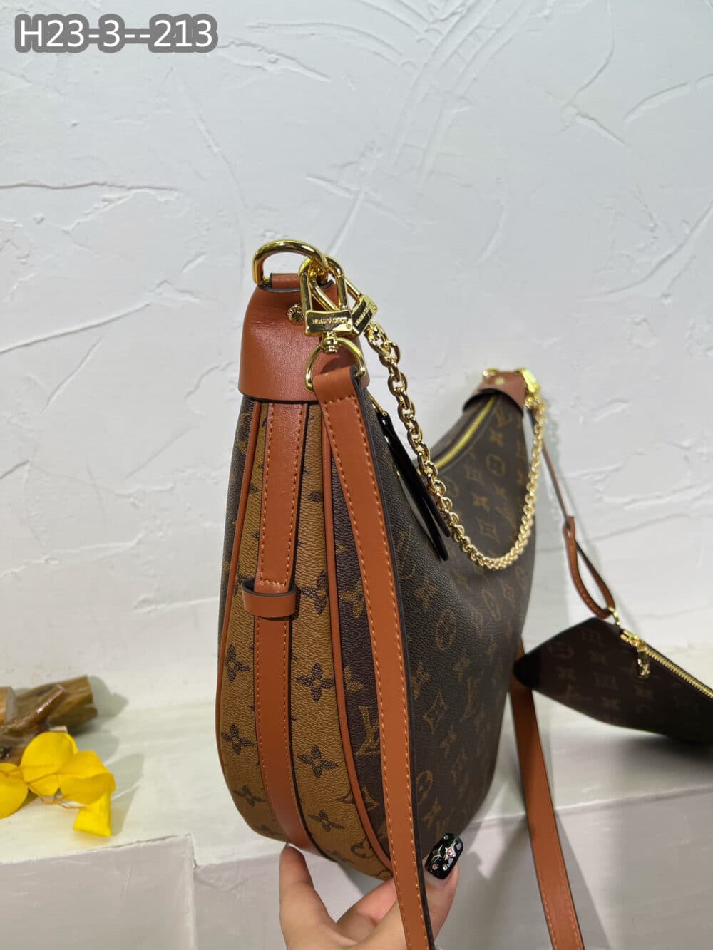 LOUIS VUITTON LOOP HOBO MONOGRAM CANVAS BROWN 40CM M46311 - Image 3