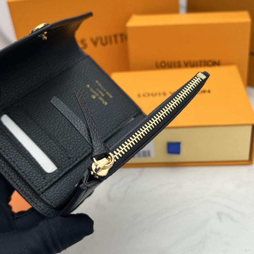 LOUIS VUITTON VICTORINE WALLET BLACK AND BEIGE 12CM M80968 - Image 5