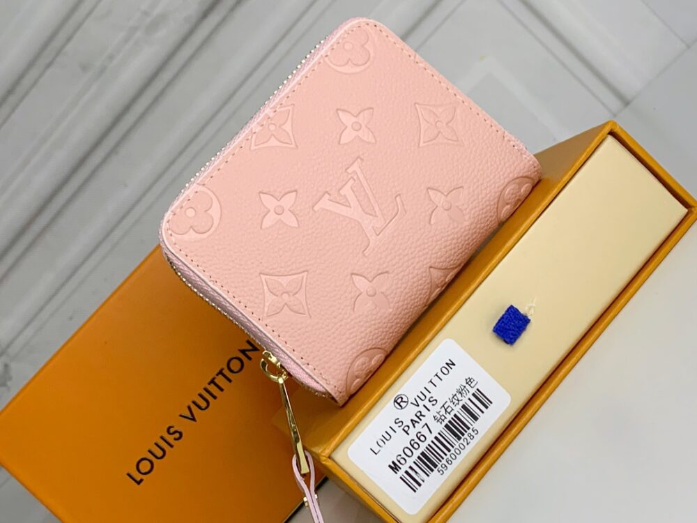 LOUIS VUITTON ZIPPY COIN PURSE MONOGRAM EMPREINTE LIGHT PINK 11CM M60067 - Image 7