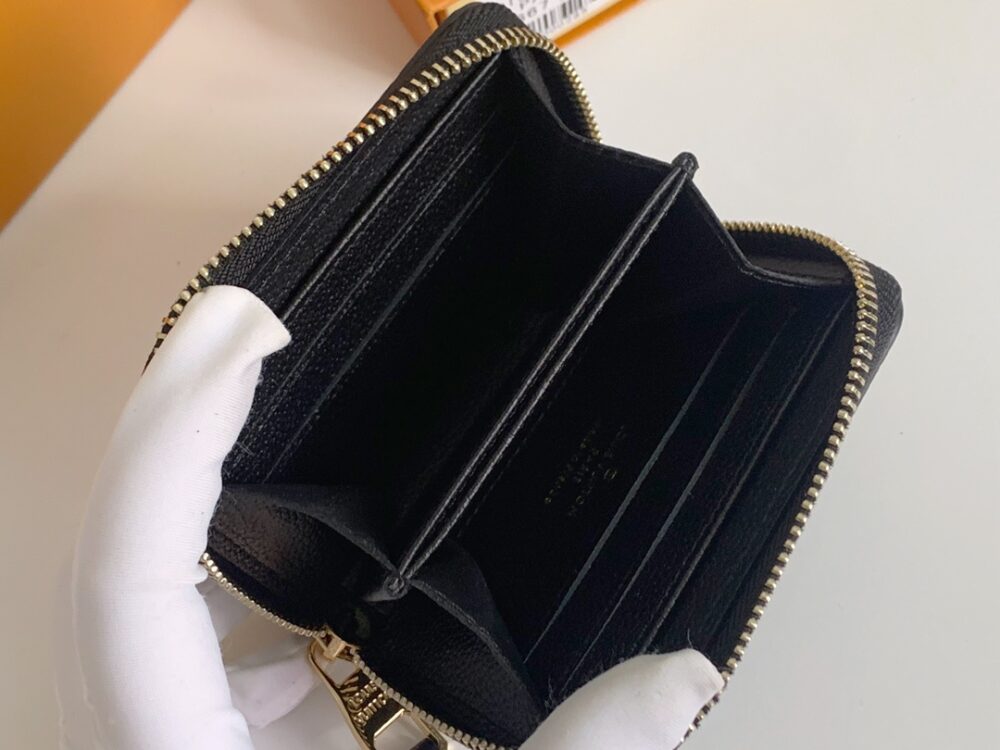 LOUIS VUITTON ZIPPY COIN PURSE MONOGRAM EMPREINTE BLACK 11CM M60067 - Image 6
