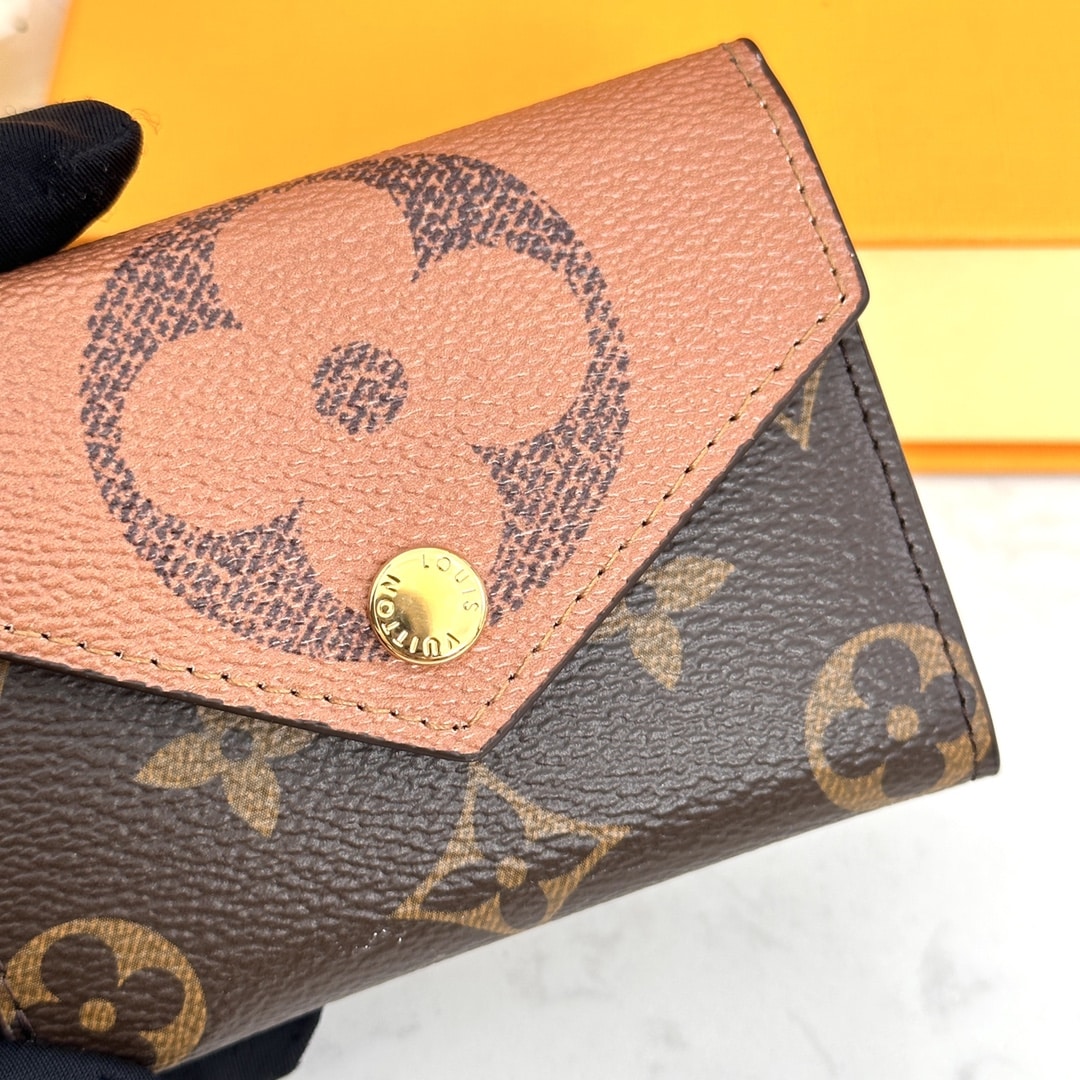 LOUIS VUITTON MONOGRAM ZOÉ WALLET PINK 9.5CM M80725 - Image 7