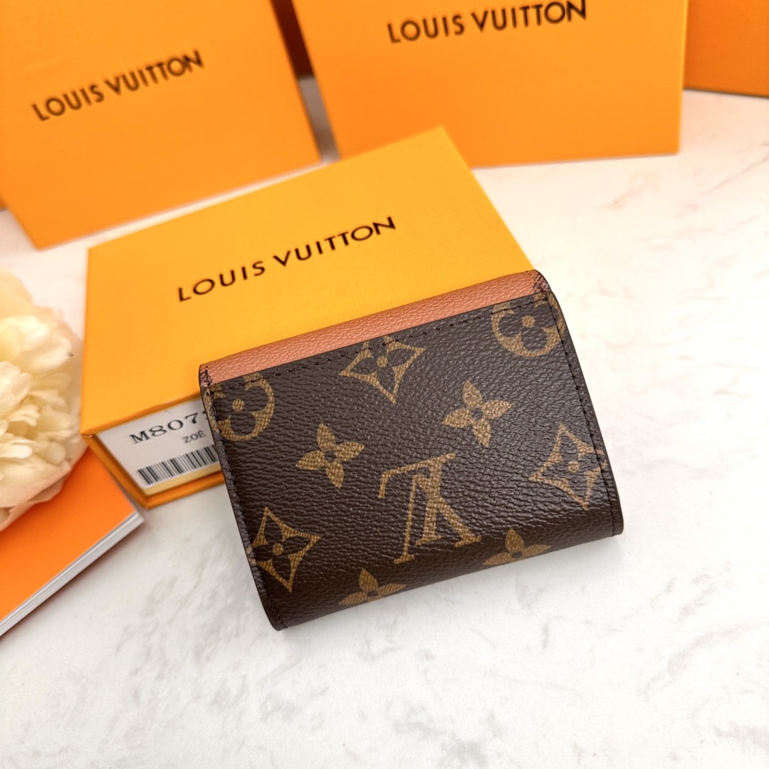 LOUIS VUITTON MONOGRAM ZOÉ WALLET PINK 9.5CM M80725 - Image 8