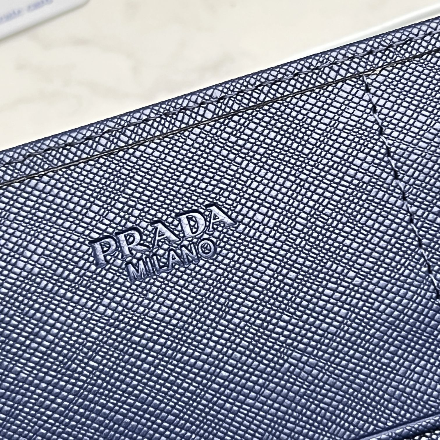 PRADA LARGE SAFFIANO TRIANGLE WALLET NAVY BLUE 19CM 1MH132 QHH F0002 - Image 3