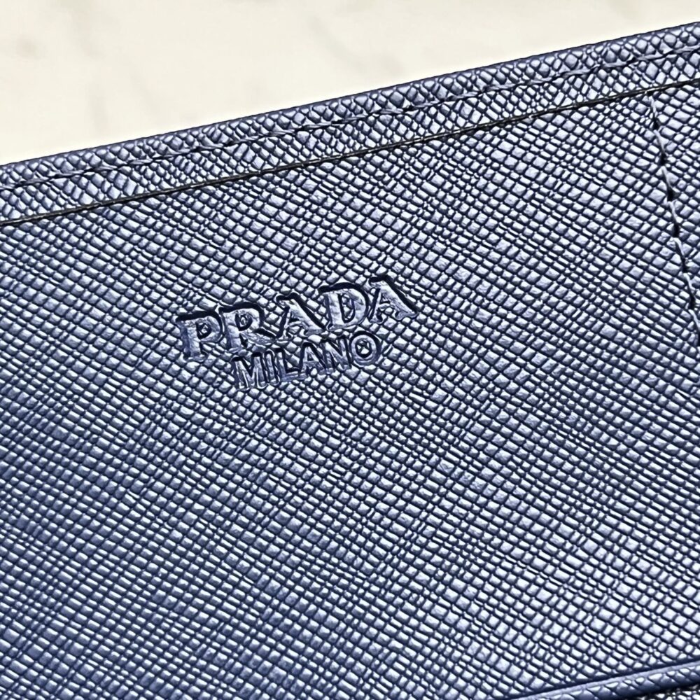 PRADA SAFFIANO MONOCHROME FLAP LONG WALLET FULL NAVY BLUE 19CM 1MH132 ZLP F061H - Image 3