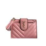 Saint Laurent Half Fold Wallet Card Holder Pink 12Cm