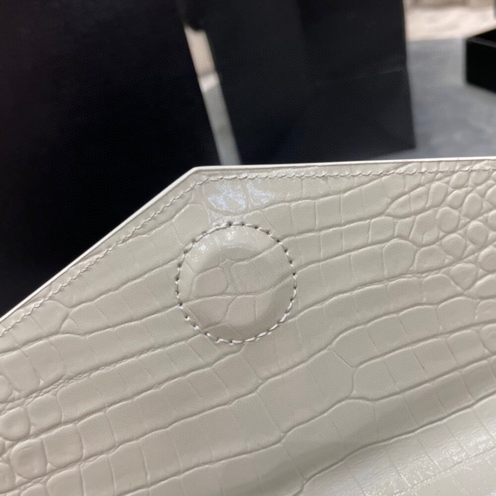 SAINT LAURENT UPTOWN POUCH IN CROCODILE EMBOSSED SHINY LEATHER 565739DND0J9207 - Image 8