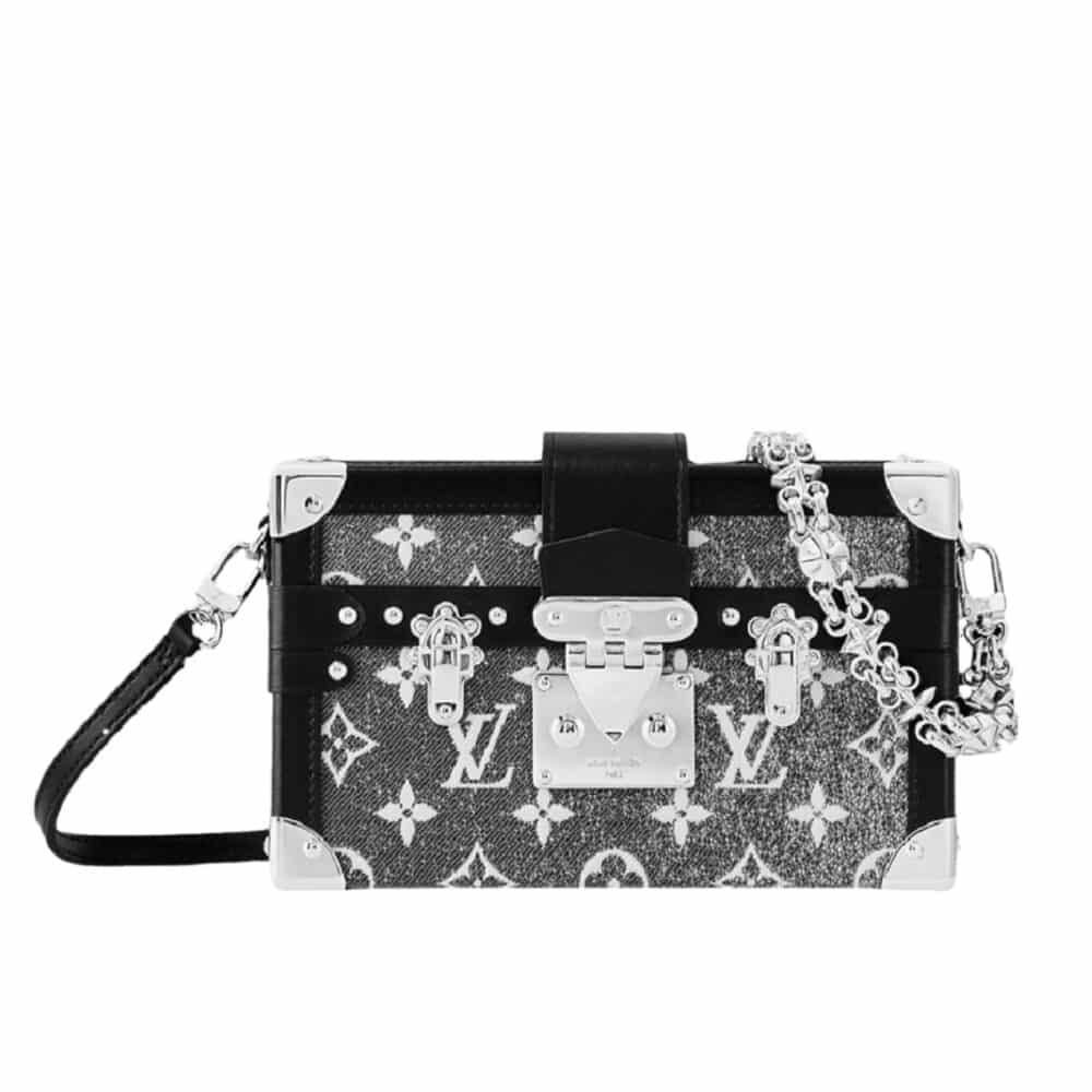 LOUIS VUITTON PETITE MALLE BLACK AND GREY 19CM M21462