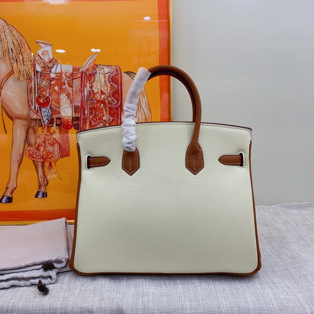 Hermes Birkin 30 Togo Brushed Leather Gold Hardware Beige Brown 30Cm - Image 4