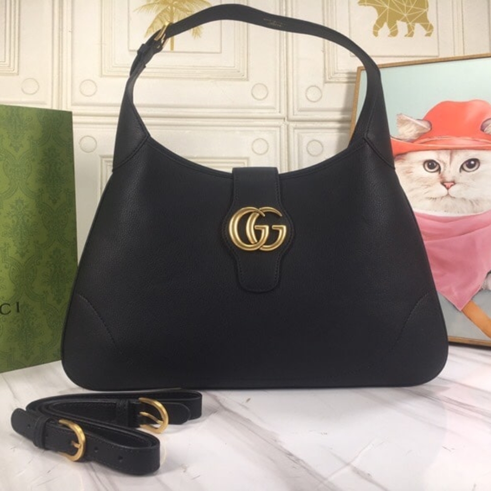 Alternative view of GUCCI APHRODITE MEDIUM SHOULDER BAG IN BLACK 39CM 726274 AAA9F 1000