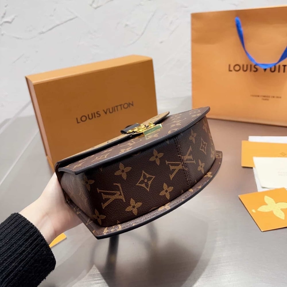 LOUIS VUITTON TILSITT BAG MONOGRAM REVERSE BROWN 23CM M46548 - Image 5