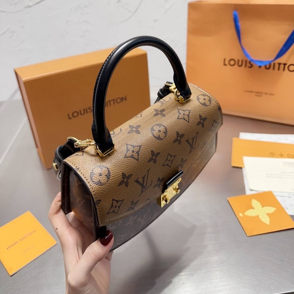 LOUIS VUITTON TILSITT BAG MONOGRAM REVERSE BROWN 23CM M46548 - Image 6