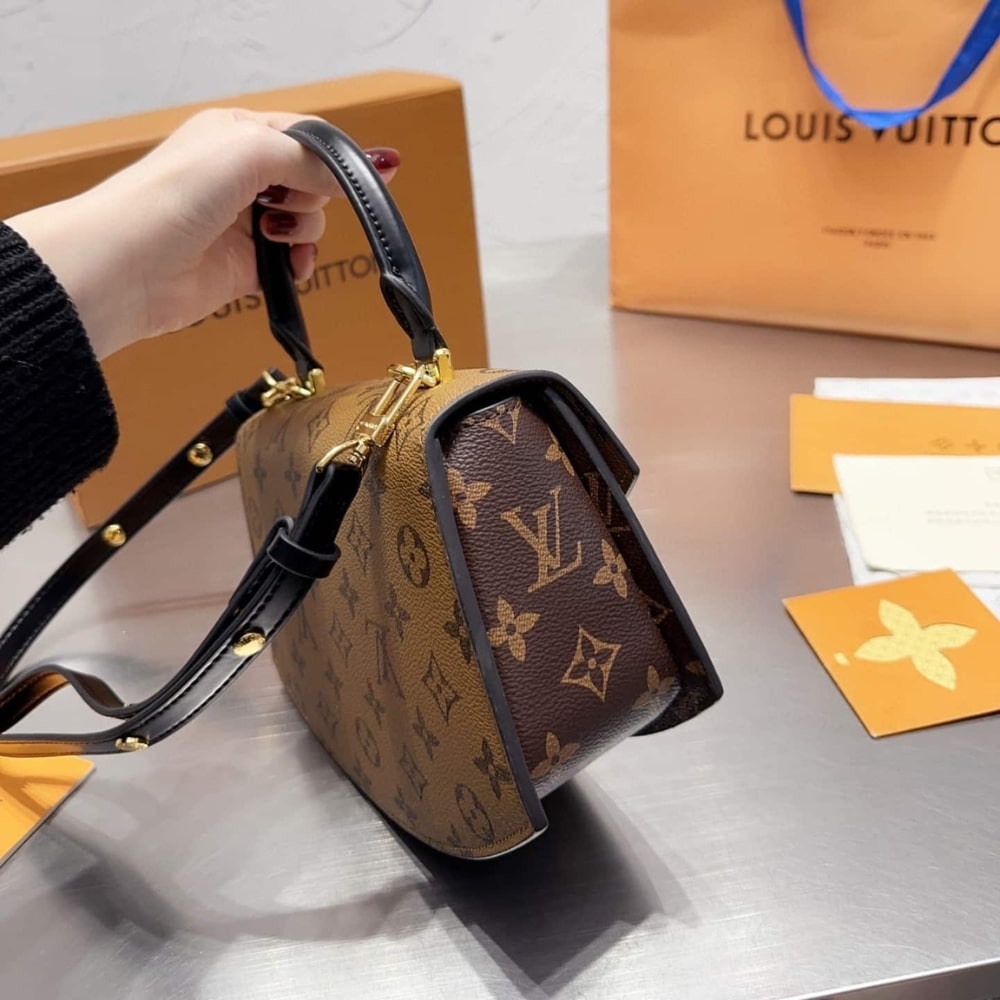 LOUIS VUITTON TILSITT BAG MONOGRAM REVERSE BROWN 23CM M46548 - Image 7