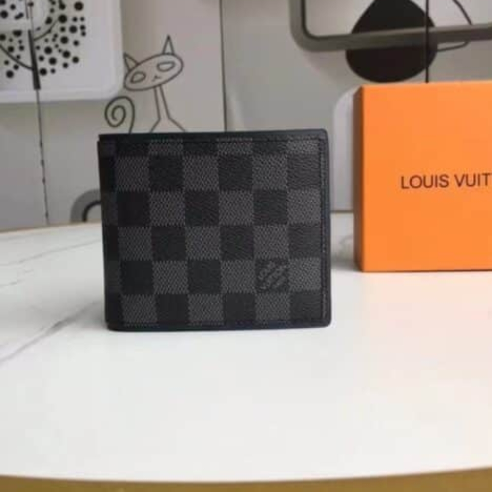 Alternative view of LOUIS VUITTON SLENDER WALLET DAMIER GRAPHITE CANVAS BLACK 11CM N63261