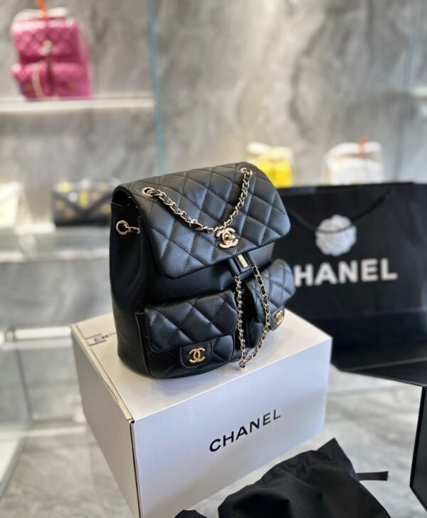 CHANEL BACKPACK BLACK 28CM AS3787 Emlina