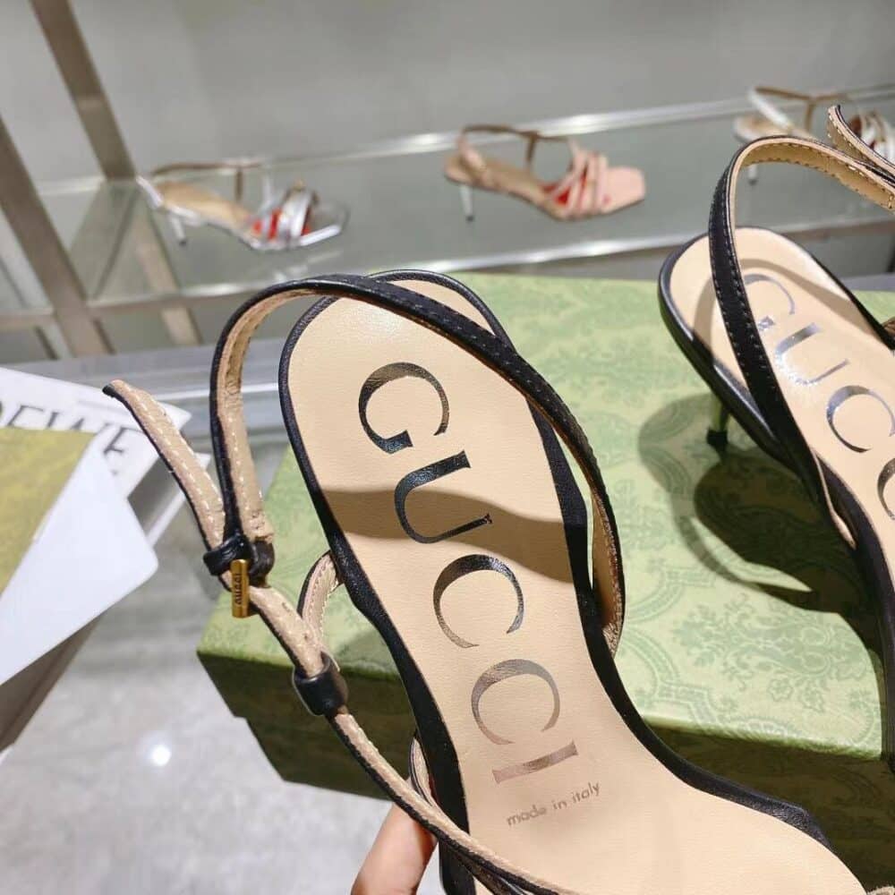 GUCCI BLACK MID HEEL - Image 6