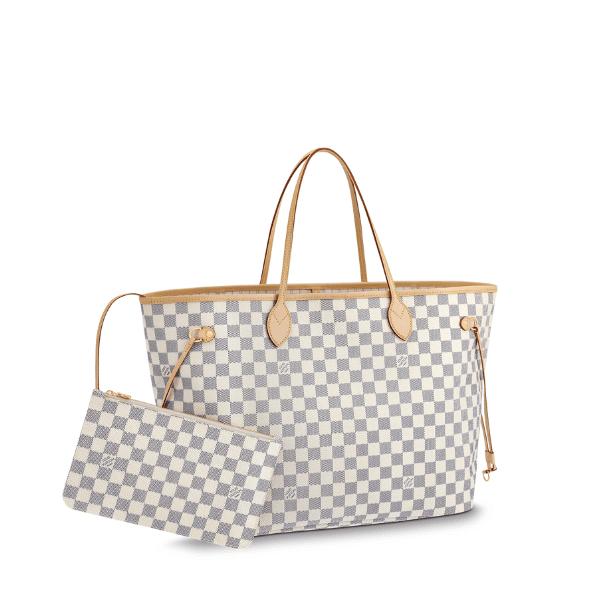 LOUIS VUITTON NEVERFULL GM DAMIER AZUR AND BEIGE 40CM N41360