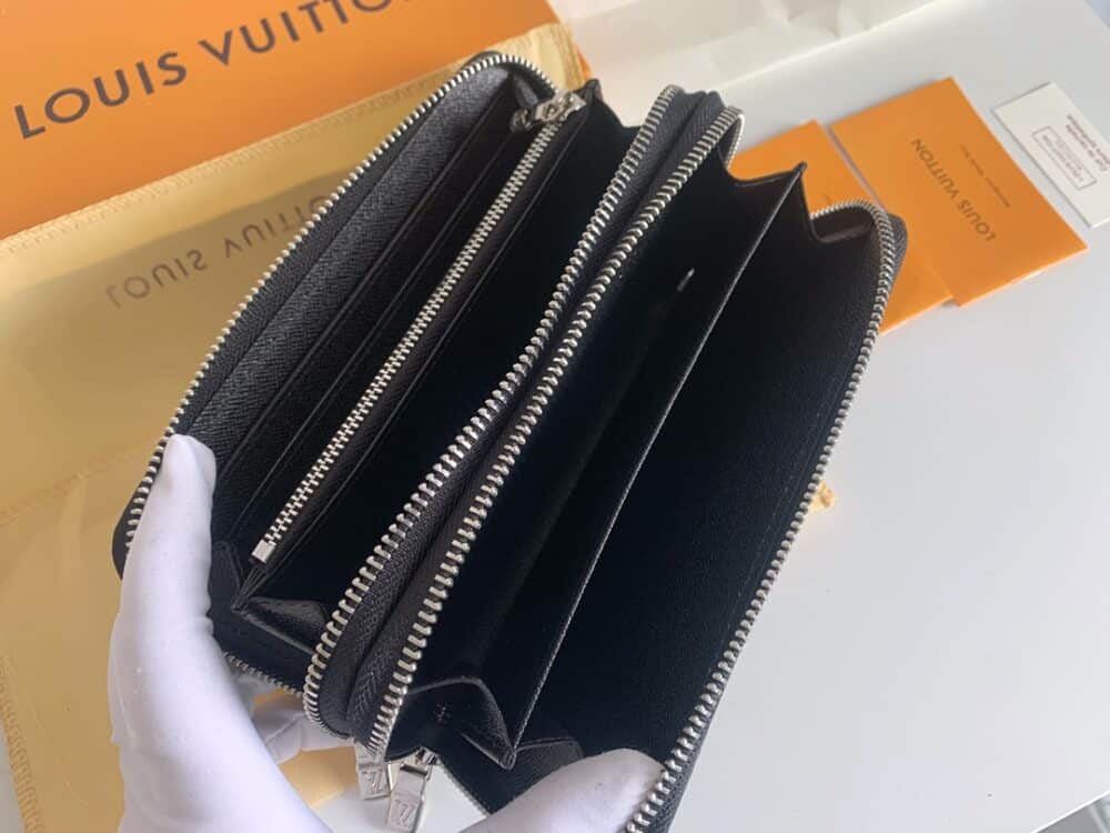 LOUIS VUITTON LONG DOUBLE ZIPPER WALLET DAMIER GRAPHITE CANVAS 19CM - Image 10