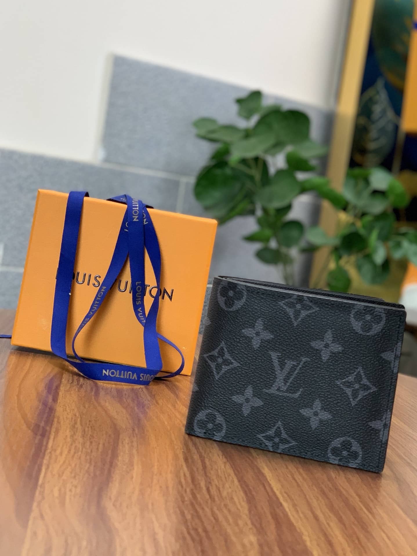 LOUIS VUITTON AMERIGO WALLET MONOGRAM CANVAS IN BLACK 11CM N60053 - Image 2