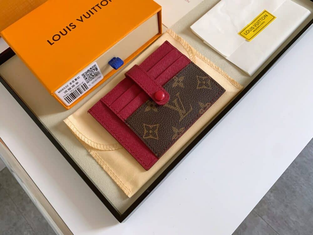 LOUIS VUITTON MULTI CARD HOLDER WALLETS RED 11CM M66532 - Image 3