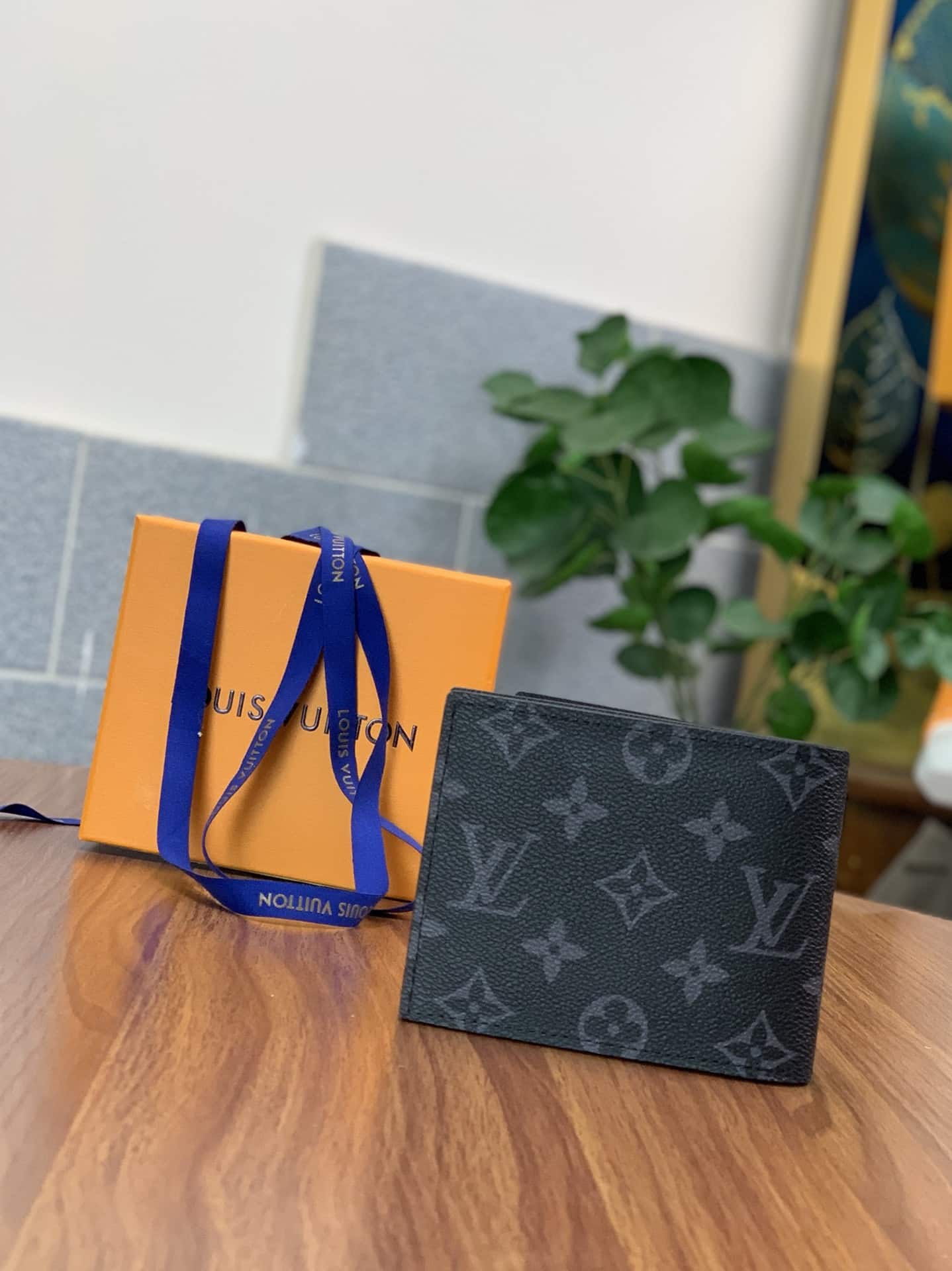 LOUIS VUITTON AMERIGO WALLET MONOGRAM CANVAS IN BLACK 11CM N60053 - Image 3