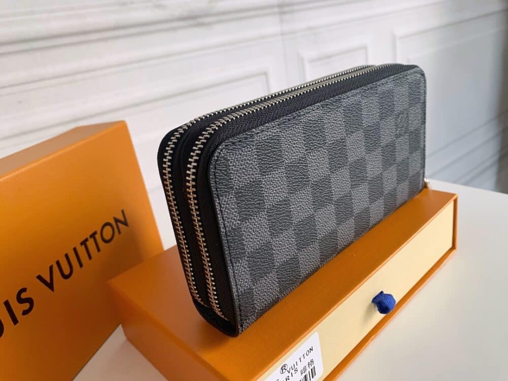 LOUIS VUITTON LONG DOUBLE ZIPPER WALLET DAMIER GRAPHITE CANVAS 19CM - Image 4