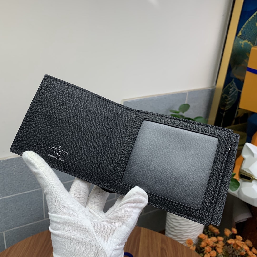 LOUIS VUITTON AMERIGO WALLET MONOGRAM CANVAS IN BLACK 11CM N60053 - Image 4