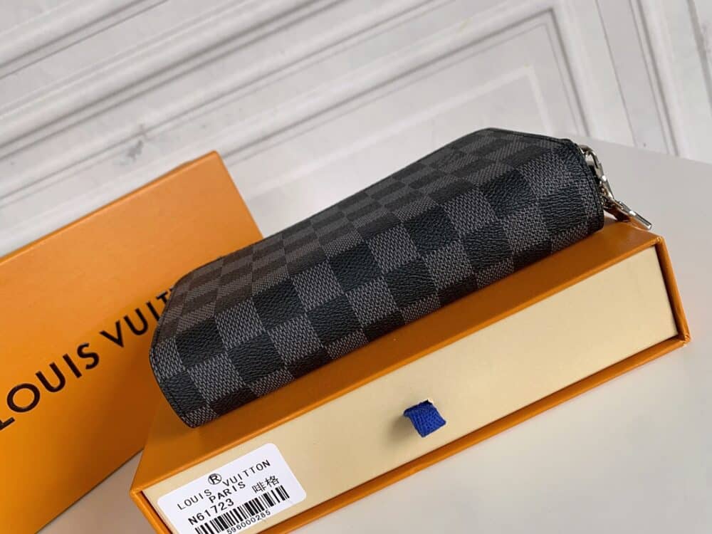 LOUIS VUITTON LONG DOUBLE ZIPPER WALLET DAMIER GRAPHITE CANVAS 19CM - Image 5