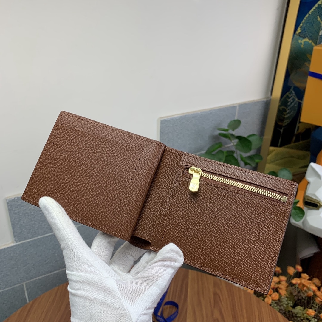 LOUIS VUITTON AMERIGO WALLET MONOGRAM CANVAS IN BROWN 11CM N60053 - Image 4