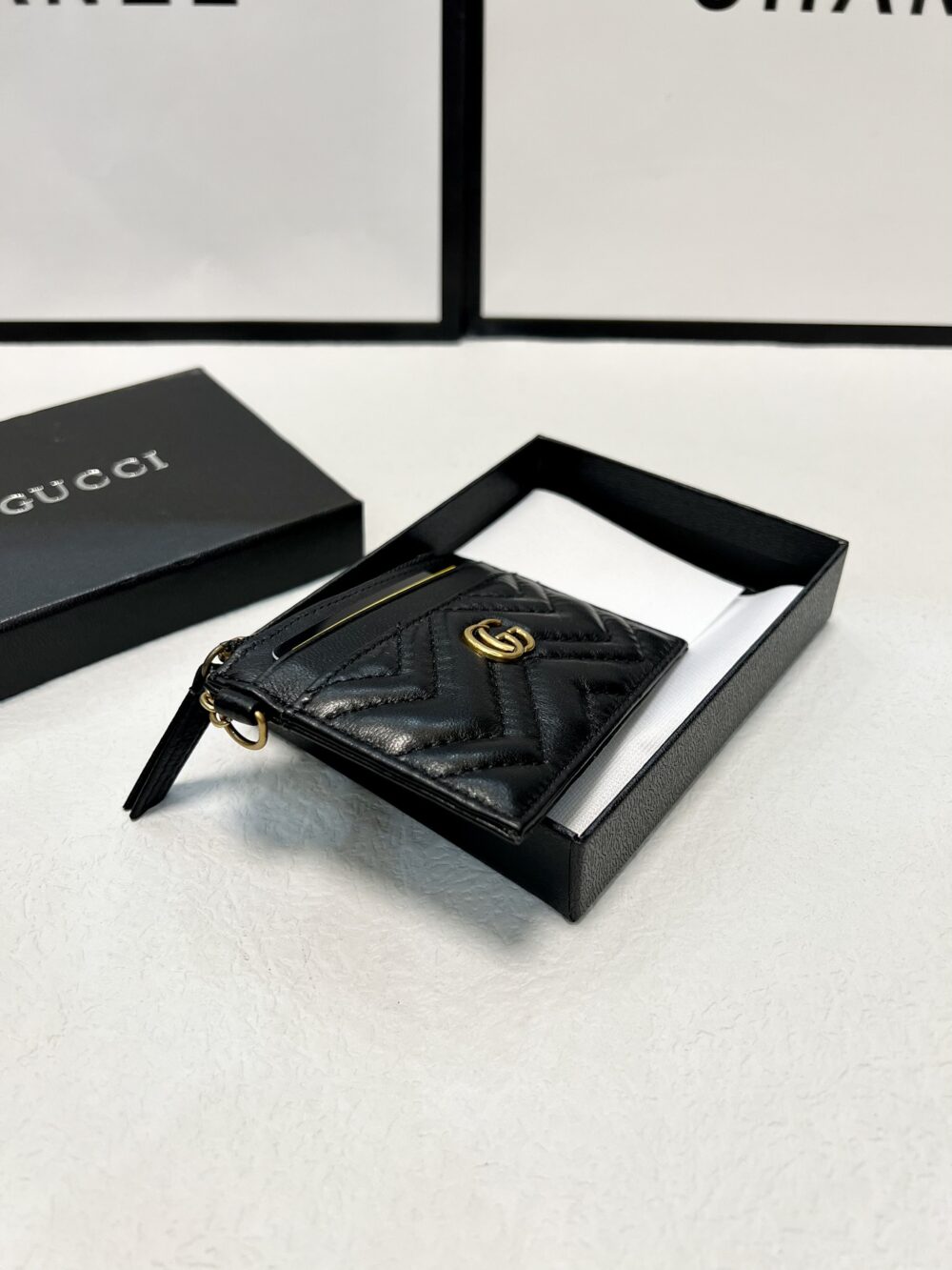 GUCCI GG MARMONT 2.0 QUILTED CARD HOLDER BLACK 10CM 221451F037015 - Image 7