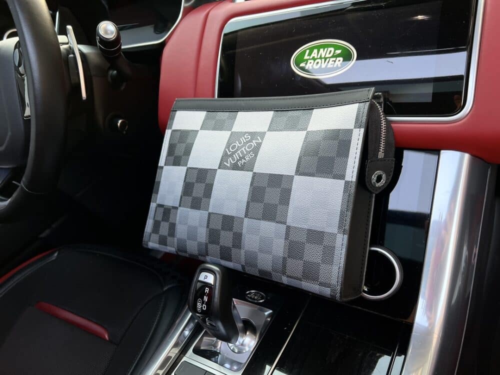LOUIS VUITTON DISCOVERY POCHETTE DAMIER GRAPHITE WHITE CLUTCH 27CM N60412 - Image 7